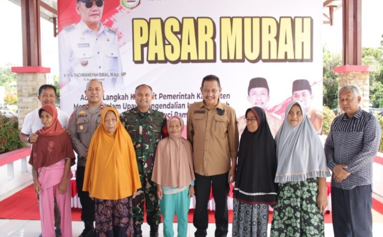 Diapresiasi Dandim 1311/Morowali, Pj Bupati Buka Pasar Murah Awal Ramadhan