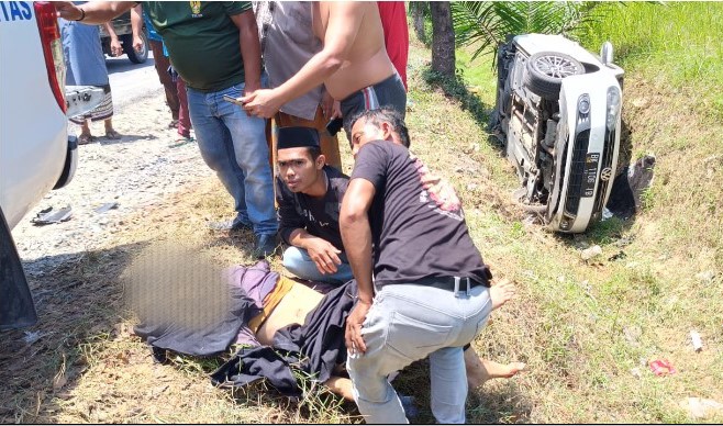  Satu Orang Tewas Lakalantas Beruntun di Sei Rampah