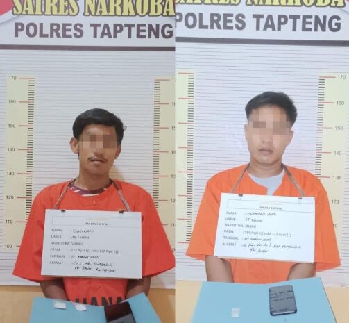  Polres Tapteng Ringkus Dua Pengedar Sabu Hutabalang