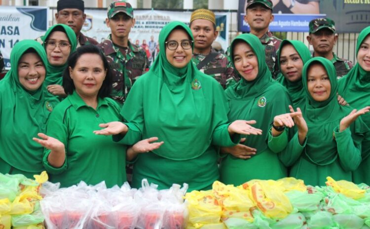 Berbagi Berkah Ramadhan Bersama Ketua Persit Kartika Chandra Kirana Cab. LXVII Kodim 1311/Morowali