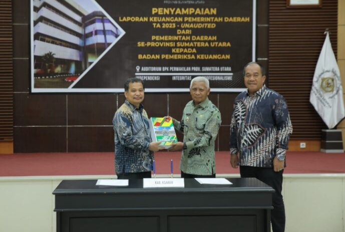 Bupati Asahan Serahkan Laporan Keuangan Pemerintah Daerah Unaudited TA 2023