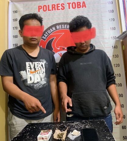 Polres Toba Ringkus Dua Pemakai Ganja Dari Warung Makan Kelurahan Pasar Laguboti