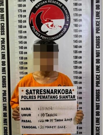 Kantongi Sabu, Pemuda 19 Tahun Diboyong Polres Pematang Siantar