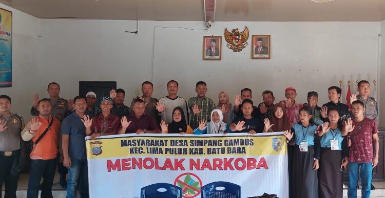  Polsek Lima Puluh Gelar Sosialisasi Anti Narkoba di Simpang Gambus