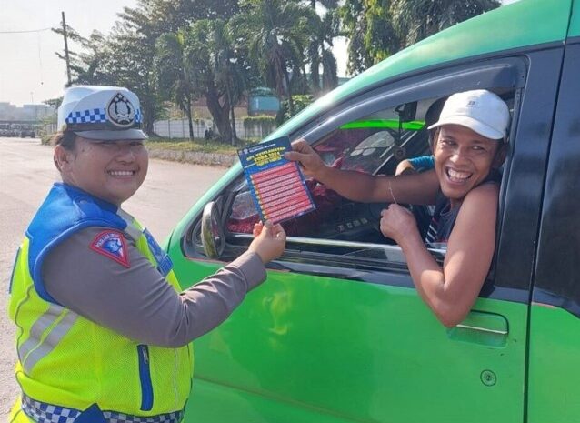 Satlantas Polres Pelabuhan Belawan Imbau Pengguna Jalan Patuhi Peraturan