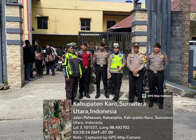 Polres Tanah Karo Kawal Keamanan Ibadah Jumat Agung di Gereja Jajaran