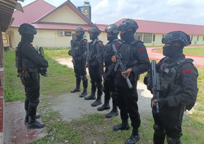 Detasemen Gegana Sat Brimob Polda Sumut Gelar Latihan Anti Teror