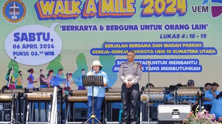 Bupati Karo Ikuti Walk A Mile Perayaan Paskah United Evangelical Mission 2024