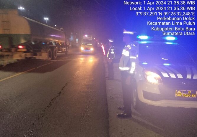 Satlantas Polres Batubara Gencarkan Patroli Blue Light di Wilayah Rawan