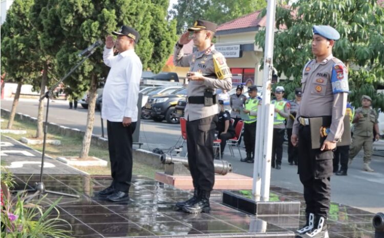 Bupati Sergai Pimpin Upacara Apel Gelar Pasukan Ops Ketupat Toba 2024