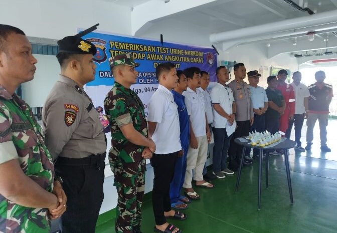 Polres Sibolga Tes Urine Narkoba Awak Angkutan Laut Pelabuhan ASP