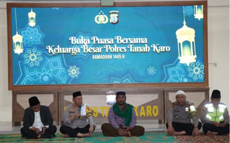 Keluarga Besar Polres Tanah Karo Gelar Buka Puasa Bersama Anak Yatim Dan Berikan Santunan