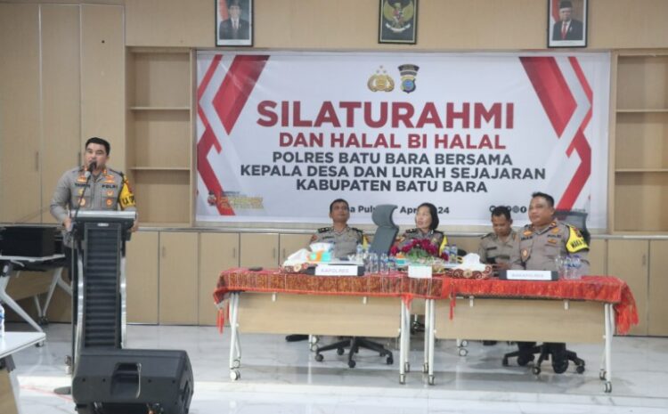  Silaturahmi Halal Bihalal, Kapolres Batubara Ajak Camat, Lurah dan Kades Jaga Kamtibmas