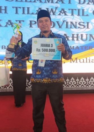 Kepala KUA Mardingding Raih Juara 3 Lomba Cabang Khutbah Jumat di MTQ Korpri se-Sumut