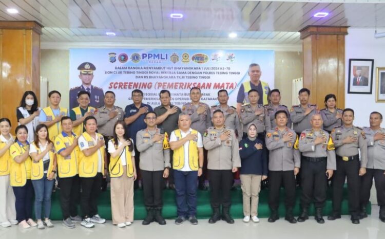  Polres Tebing Tinggi Gandeng Lion Club Tebing Tinggi Royal dan RS Bhayangkara Gelar Bakti Sosial