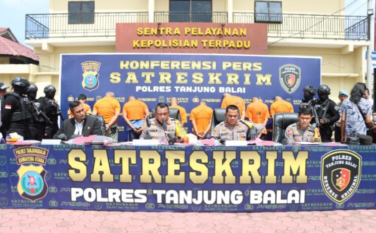  Kapolres Tanjung Balai Pimpin Konferensi Pers Ungkap Kasus Curanmor