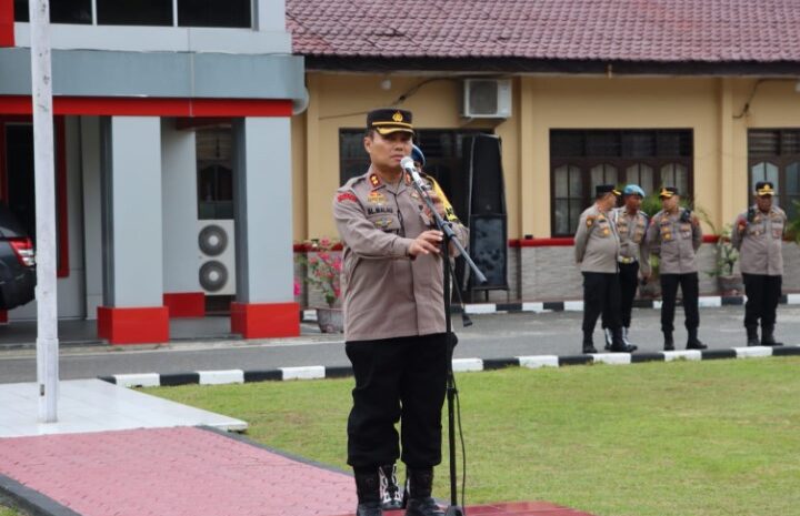  Polres Labuhanbatu Gelar Apel Kesiapan Pengamanan Pengoperasian PT PPSP