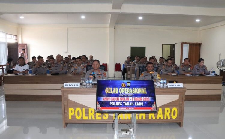  Evaluasi Kinerja, Polres Tanah Karo Gelar Operasional Caturwulan I Tahun 2024