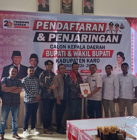 Justriadi Sinuhaji Ramaikan Bursa Partai Gerindra Bacalon Pilkada Karo