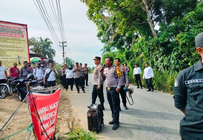 Polres Labuhanbatu Amankan Oknum Masyarakat Yang Sengaja Mengganggu Fungsi Jalan