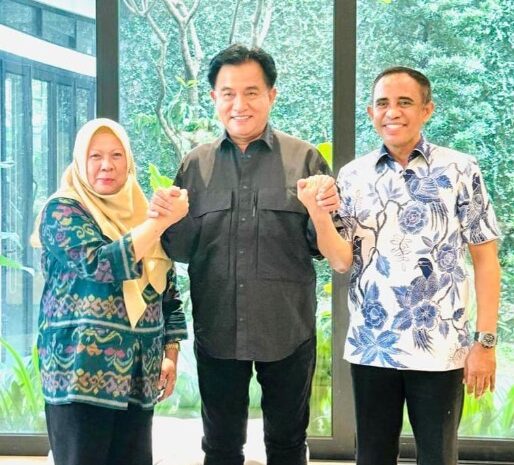  Anwar Hafid & Renny Lamadjido Silaturahmi ke Prof Yusril Ihza Mahendra Bahas Pilkada dan Pendampingan Hukum