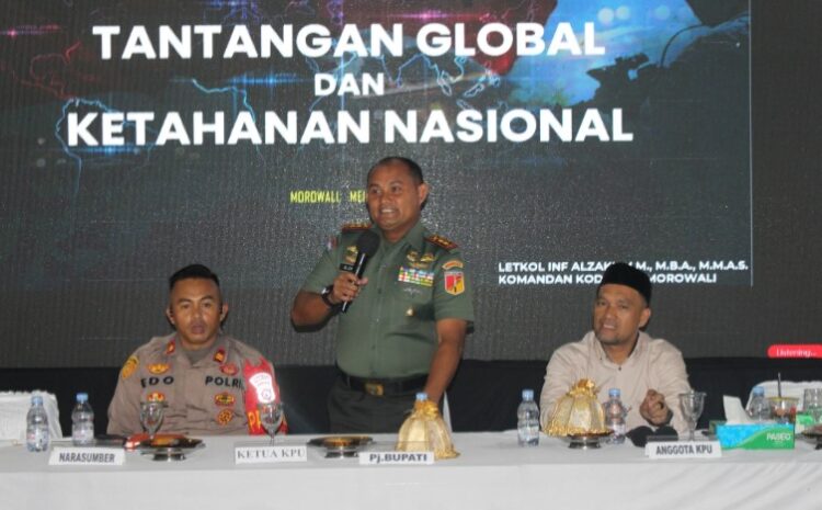 Dandim 1311/Morowali Berikan Materi Tantangan Global dan Ketahanan Nasional di Orientasi Tugas Calon Anggota PPS Kabupaten Morowali