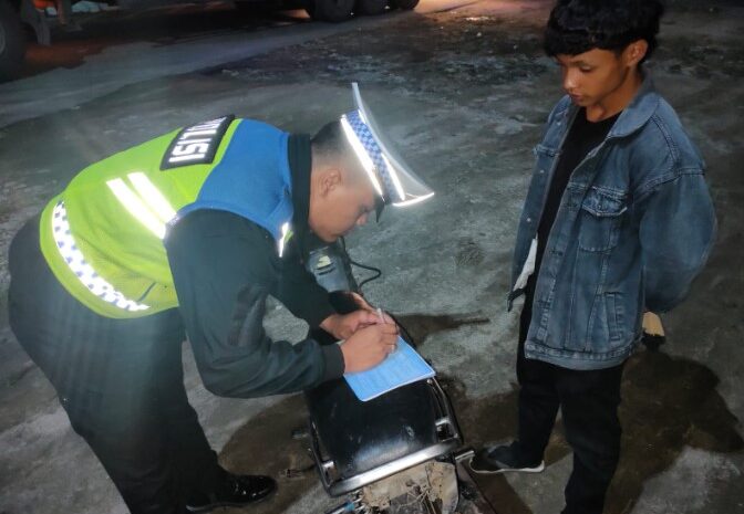  6 Motor Dengan Knalpot Brong Diamankan Dalam Patroli Skala Besar