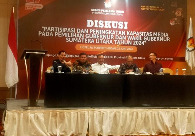  Diskusi Bersama Wartawan, Ketua KPU Sumut: Peran Media Sangat Menentukan Sukses Tidaknya Pilgub