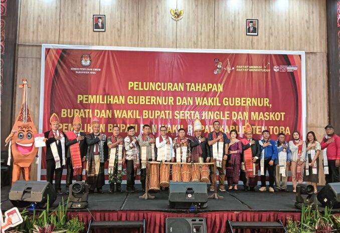  Wakapolres Toba Hadiri Peluncuran Maskot dan Jingle Pilkada 2024