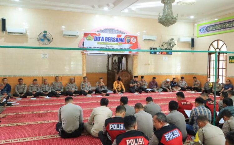  Polres Labuhanbatu Gelar Doa Bersama Dalam Rangka Hari Bhayangkara Ke-78