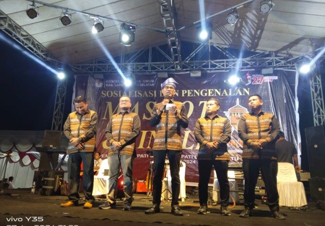  KPU Labusel Launching dan Sosialisasi Maskot Jingle Pemilihan Bupati dan Wakil Bupati