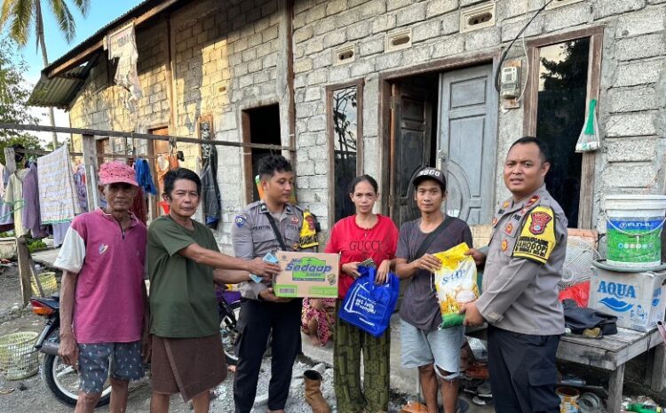  Kapolsek Bahodopi Berikan Bantuan Kepada Masyarakat Terdampak Gempa Bumi 5,1 SR