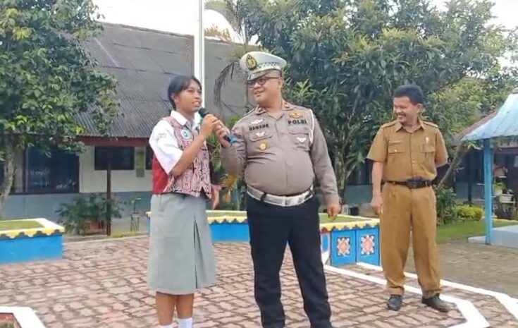 Satlantas Polres Toba Ajak Pelajar Jadi Pelopor Keselamatan Berlalulintas