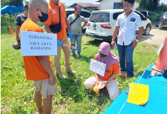  KBO Reskrim Pimpin Rekontruksi Kasus Pembunuhan Bayi di Simalungun