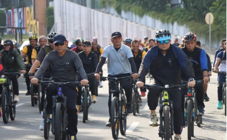  Kapolrestabes Medan Bersepeda Santai, Jalin Silaturahmi dan Promosikan Gaya Hidup Sehat