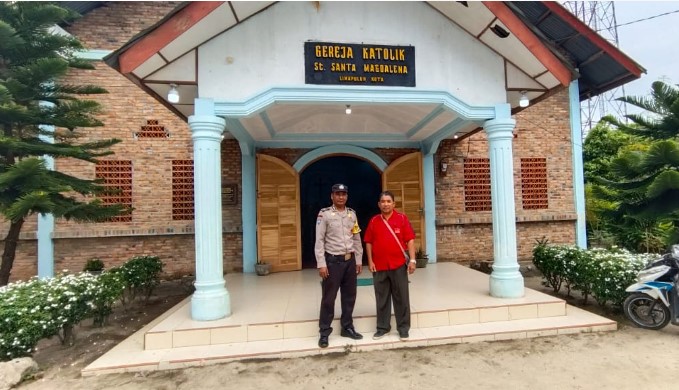  4 Polsek Jajaran Polres Batubara Lakukan Pengamanan Ibadah Minggu