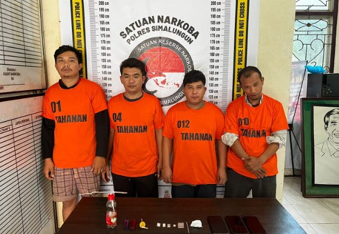  4 Pemuda Bersama 1,20 Gram Sabu Ditangkap Polsek Parapat