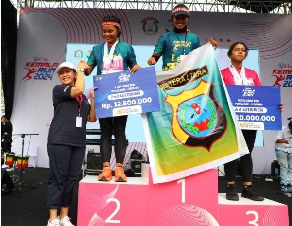  Bhayangkari Polda Sumut Borong Podium Juara Kemala Run