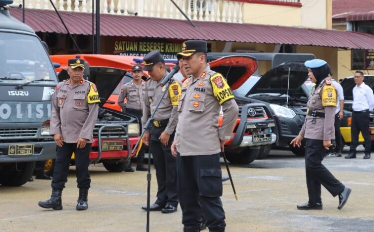  Kapolres Pematang Siantar Cek Fisik dan Administrasi Kendaraan Dinas Polri