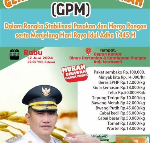  Hari Ini, Pemda Morowali Gelar Gerakan Pangan Murah