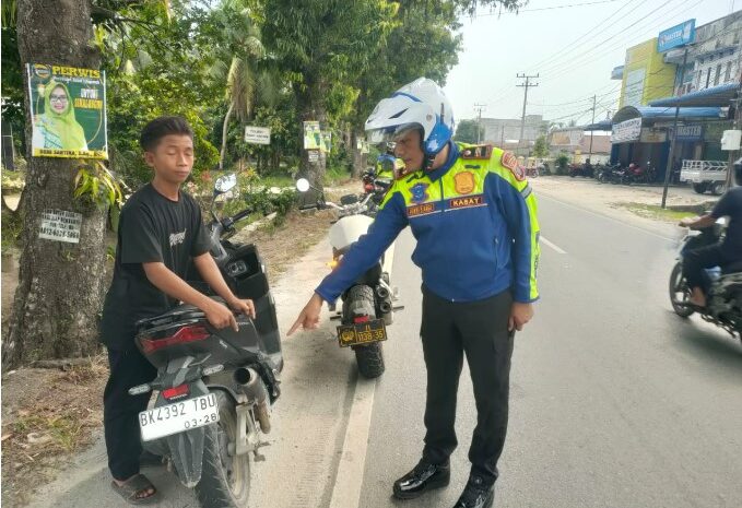  Antisipasi Geng Motor dan Jaga Kamseltibcarlantas, Kasat Lantas Polres Simalungun Aktif Gelar Hunting System