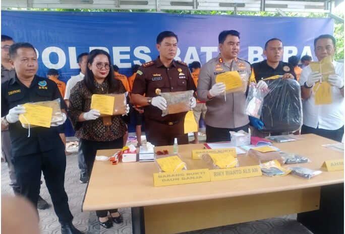  Polres Batubara Lakukan Pemusnahan Sabu Ganja dan Pil Extasi