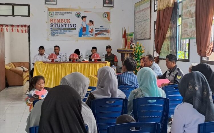  Babinsa Koramil 1311-01/Bungku Tengah Hadiri Kegiatan Rembuk Stunting di Desa Tofuti