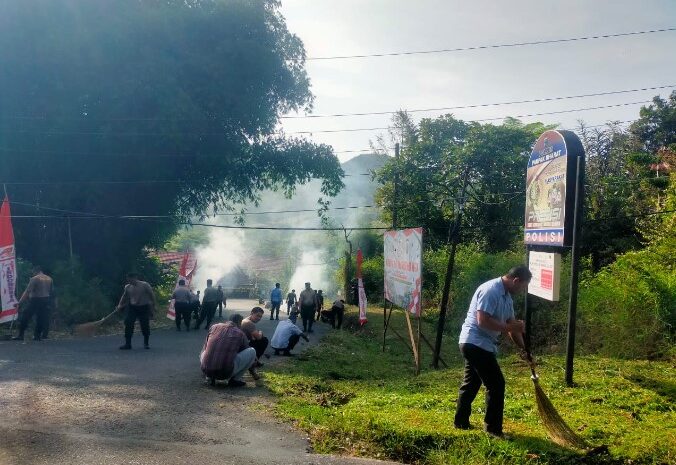  Sambut Hut Kemerdekaan RI Ke-79 dan Hari Jadi Kabupaten Pakpak Bharat Ke-21, Polres Pakpak Bharat Lakukan Korve