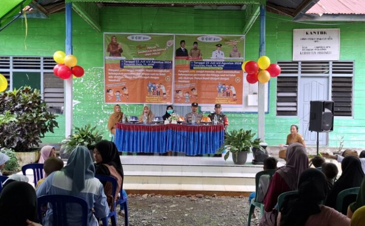  Babinsa Koramil 1311-01/Bungku Tengah Dukung Kegiatan PIN Polio di Desa Laantula Jaya