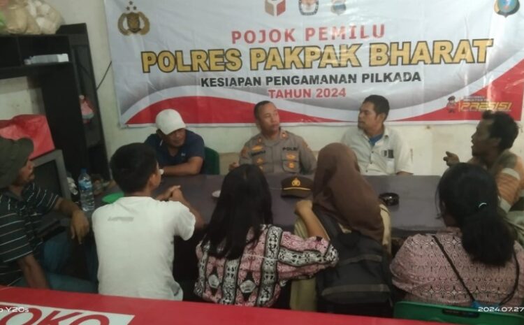  Ciptakan Pemilukada Damai 2024, Kapolsek Sukaramai Gelar Pojok Pemilu di Desa Kuta Saga