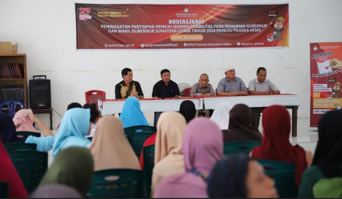  KPU Provinsi Sumatera Utara Gelar Sosialisasi Peningkatan Partisipasi Pemilih Segmen Disabilitas