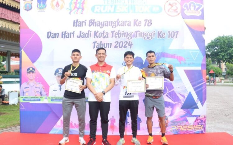  Meriahkan HUT Bhayangkara, Polres Tebing Tinggi Selenggarakan Run 5K dan 10K