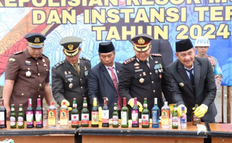  Polres Morowali Musnahkan Sejumlah Barang Bukti