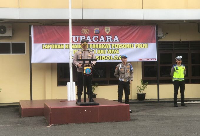  Kapolres Sibolga Irup Kenaikan Pangkat Personil Polres Sibolga